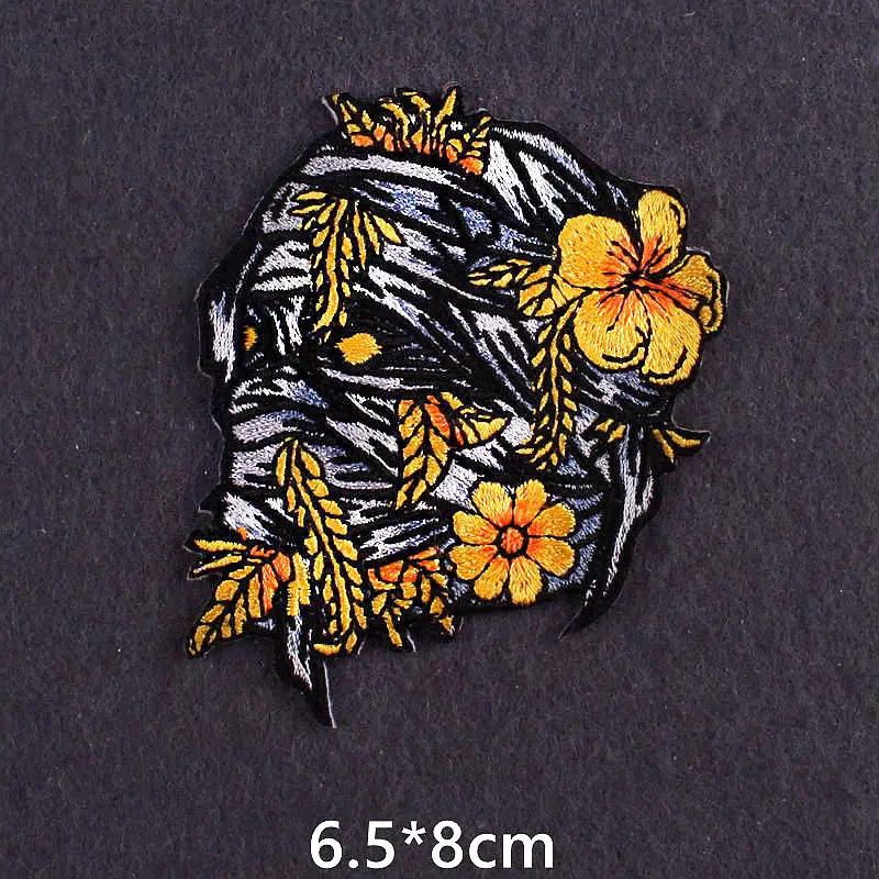 Стильная одежда в стиле хиппи термоклейкая нашивка с черепом панк термоклейкие