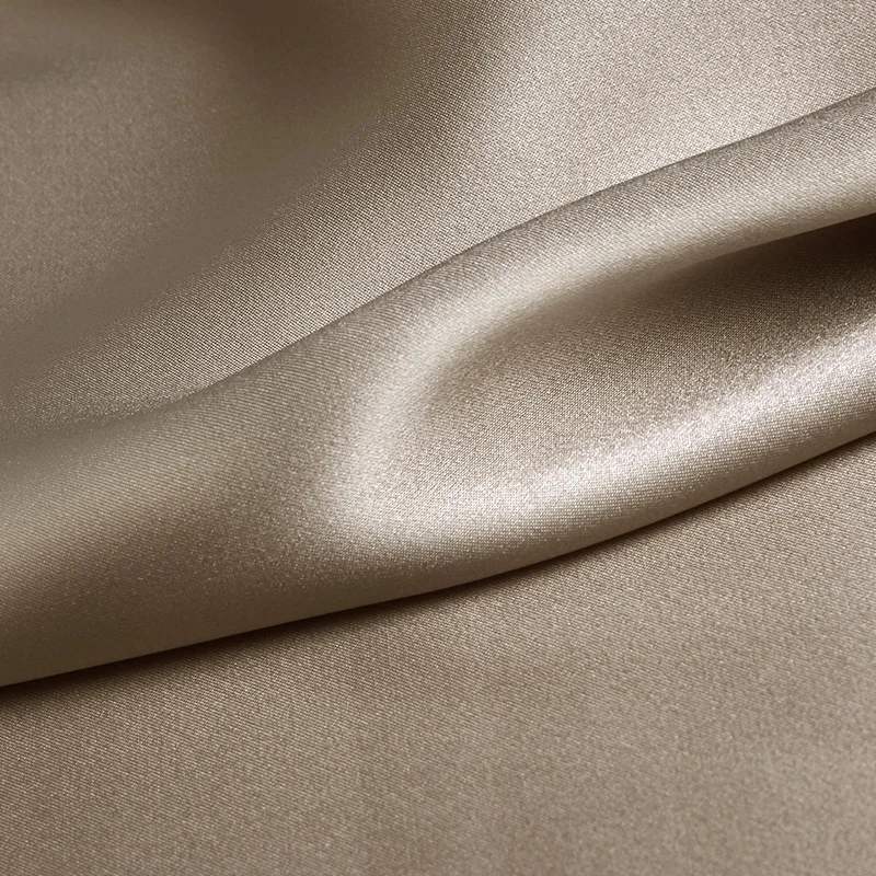 

100% silk charmeuse satin 16mm 114cm(45") width multicolor camel for wedding dress ribbons pajamas NO.15