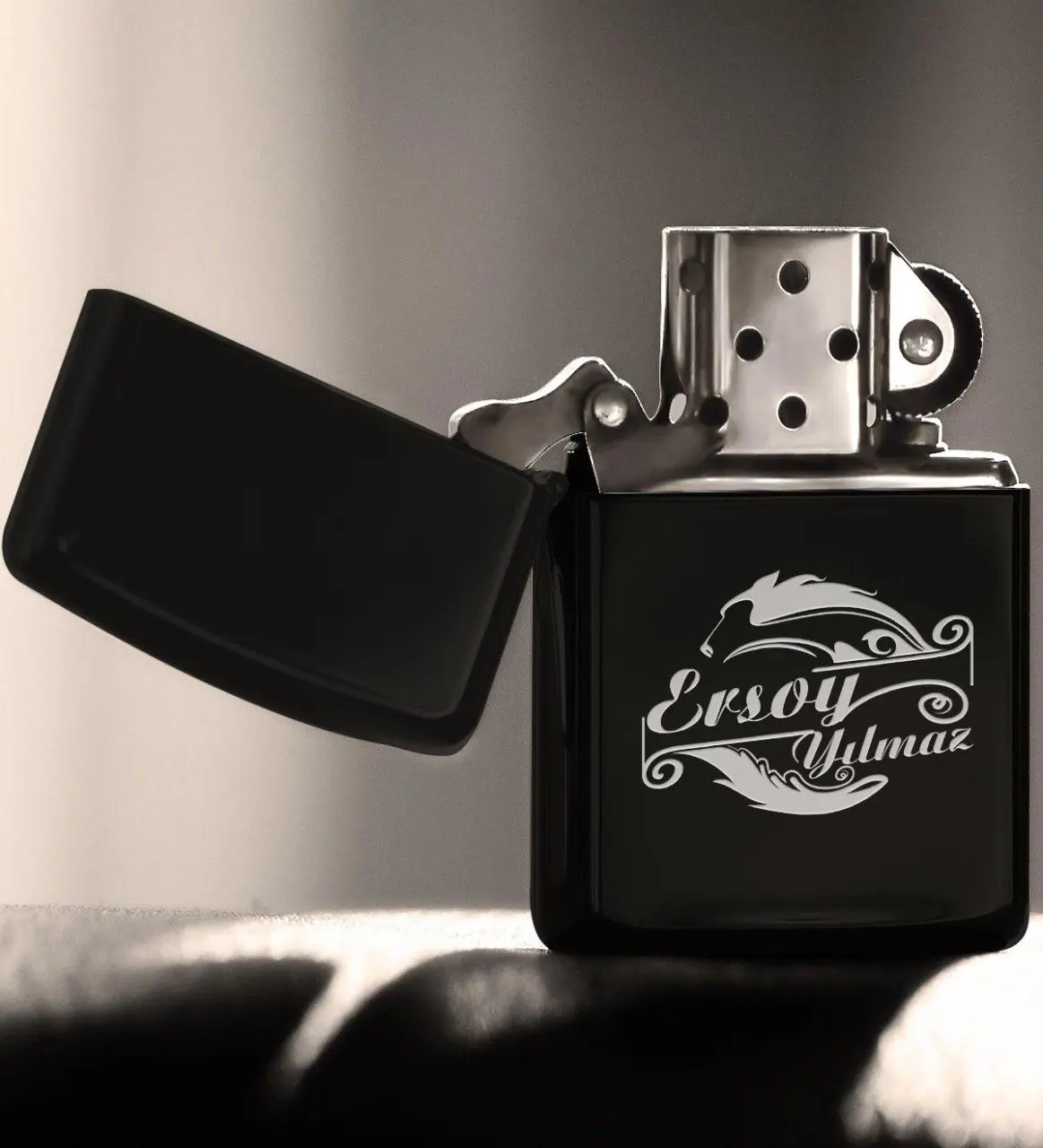 

Personalized Gasoline Black Metal Cigarette Lighter-21
