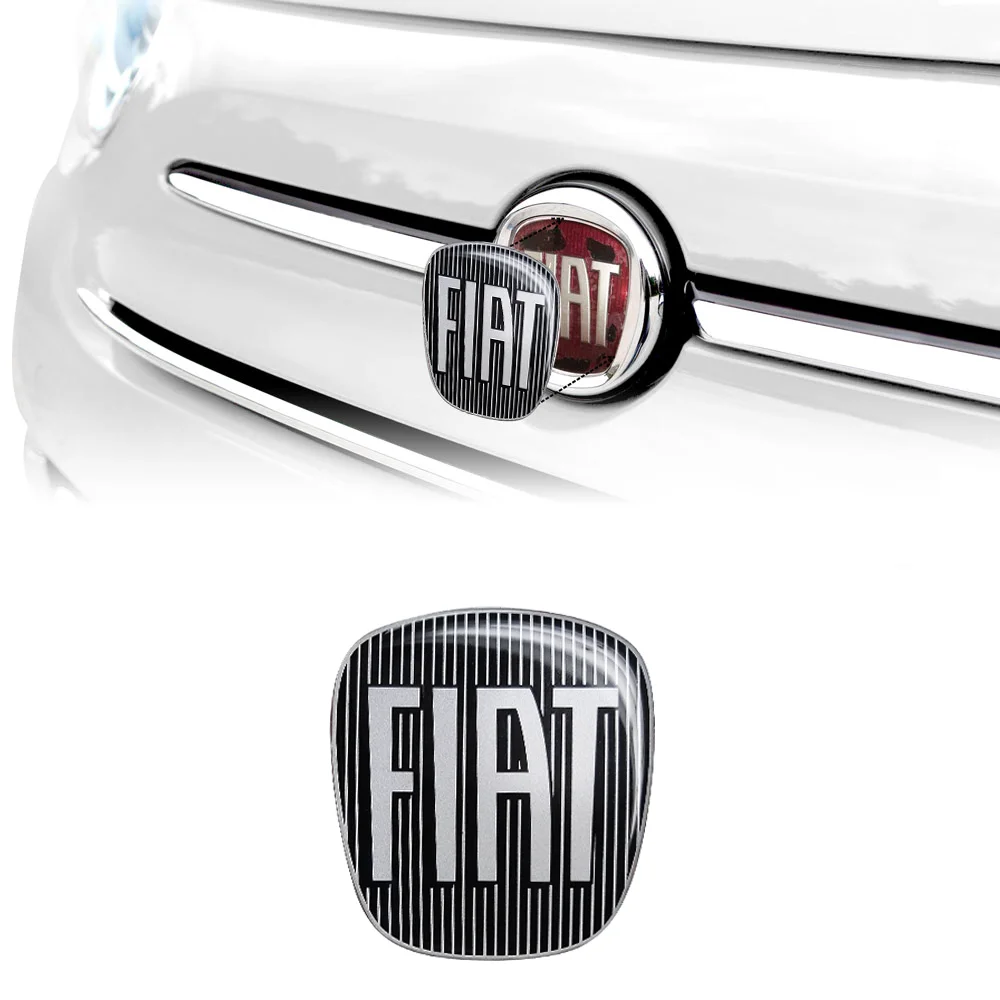 3D наклейка с логотипом Fiat замена наружной эмблемы автомобиля на заказ 500 передняя