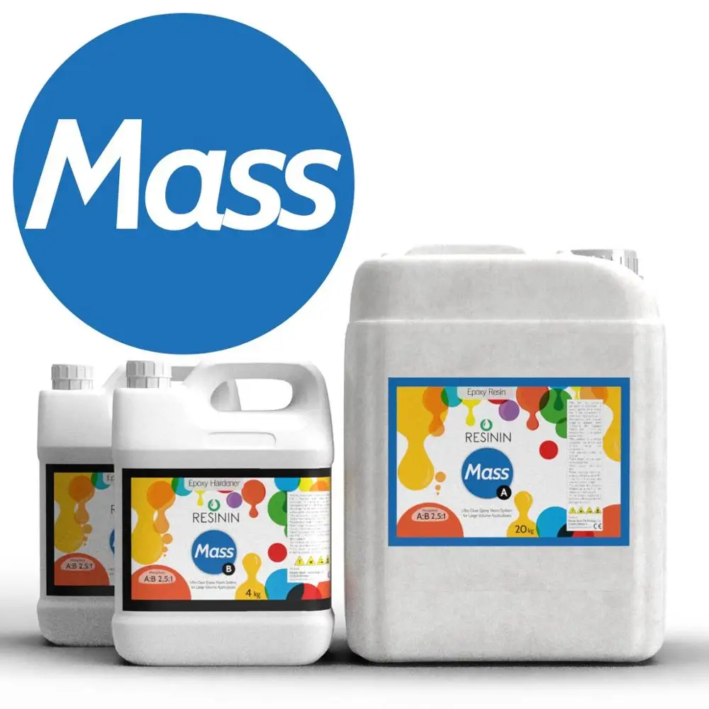 Resinin Mass Ультрапрозрачный Набор для затвердителя эпоксидной смолы AB River Crystal