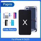 OLED-экран для iPhone X, ЖК-сенсорный экран с 3D сенсорным дигитайзером, сменный дисплей с поддержкой True Tone для iPhoneX, запчасти