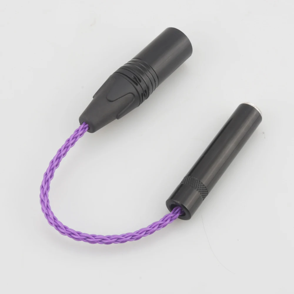 New HIFI 4-Pin XLR Male Balanced to 6.35mm 1/4 Female Single Coppe Silver Plated Audio Adapter Cable | Электроника