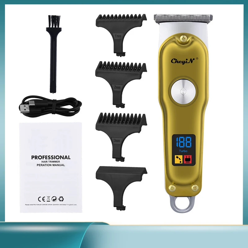 

CkeyiN LCD Display Electric Hair Clipper For Men Cordless Hair Trimmer Cutting Metal Machine Hairdressing Barber Haircut Tool