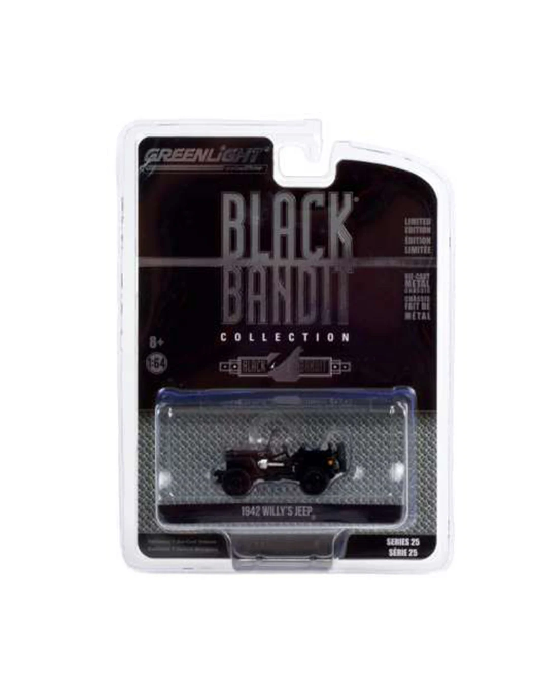 

Greendit Light 1:64 Black Bandit Series 25 1942 Willys MB Jeep
