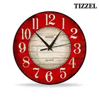 Часы настенные Silvan TIZZEL Wall Clock Wood Vintage Modern Design Antique Style For Home Living Room Kitchen 30 cm