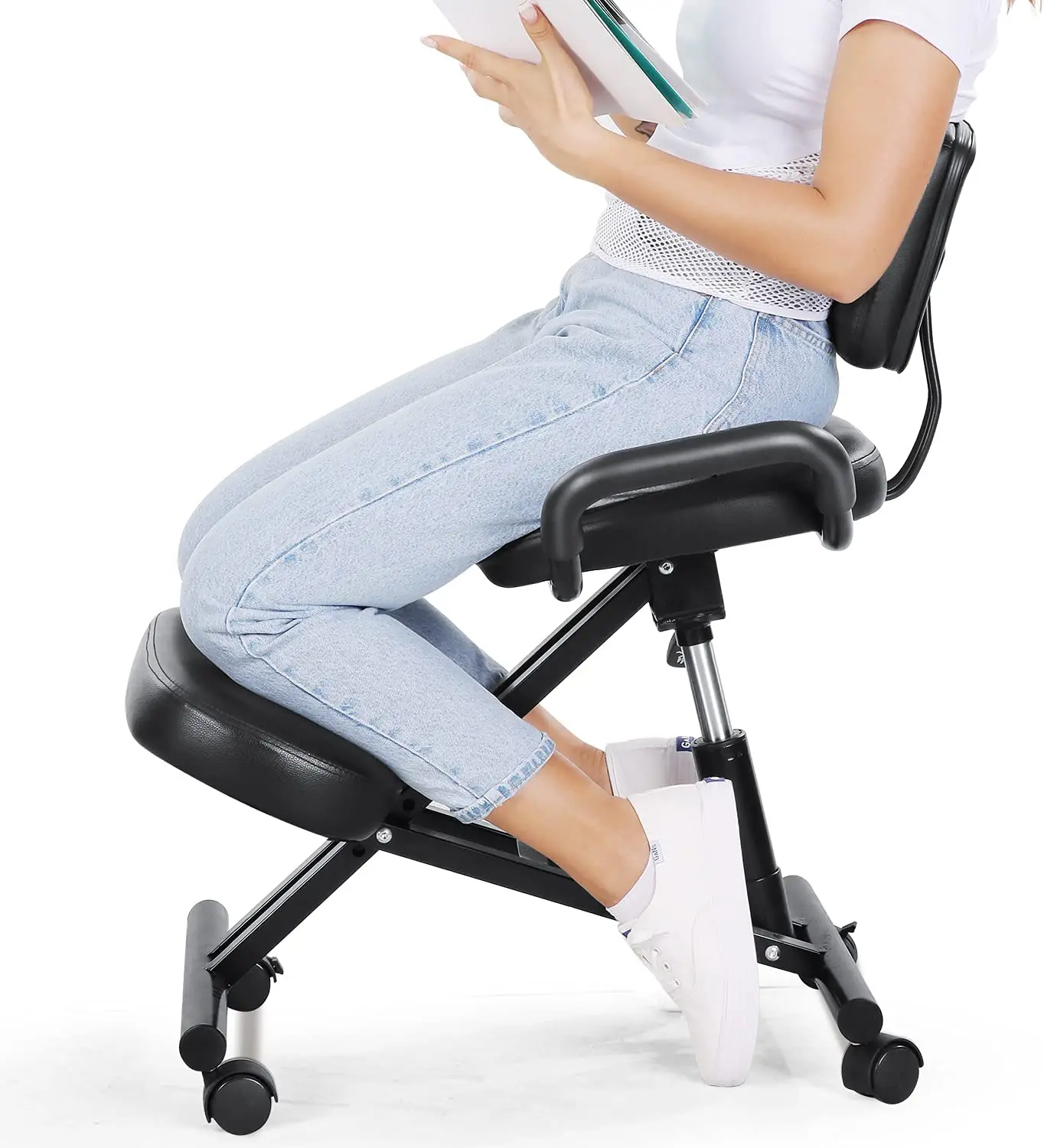 Ergonomic Kneeling Chair Office Home Chair with Adjustable Height for Posture Correct| Bad Backs | Neck Pain Relieving