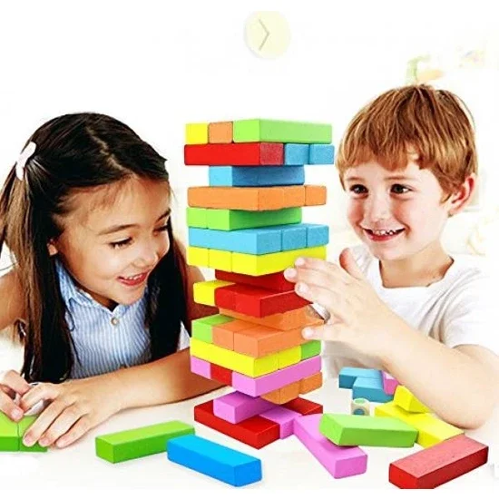 Красочная модель, балансировочная игра, 54 шт., семейный друг, стратегическая игра, набор для девочек, мужчин, детей, веселая игрушка Красочная модель, балансировочная игра, 54 шт., семейный друг, стратегическая игра, набор для девочек, мужчин, детей, веселая игрушка