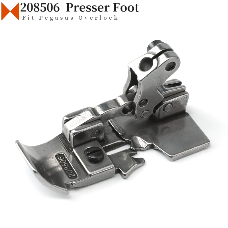 

208506 Presser Foot For 5 Thread Thick Fabric Fit Pegasus M600 M700 Siruba 757 Industrial Overlock Sewing Machine 5x5