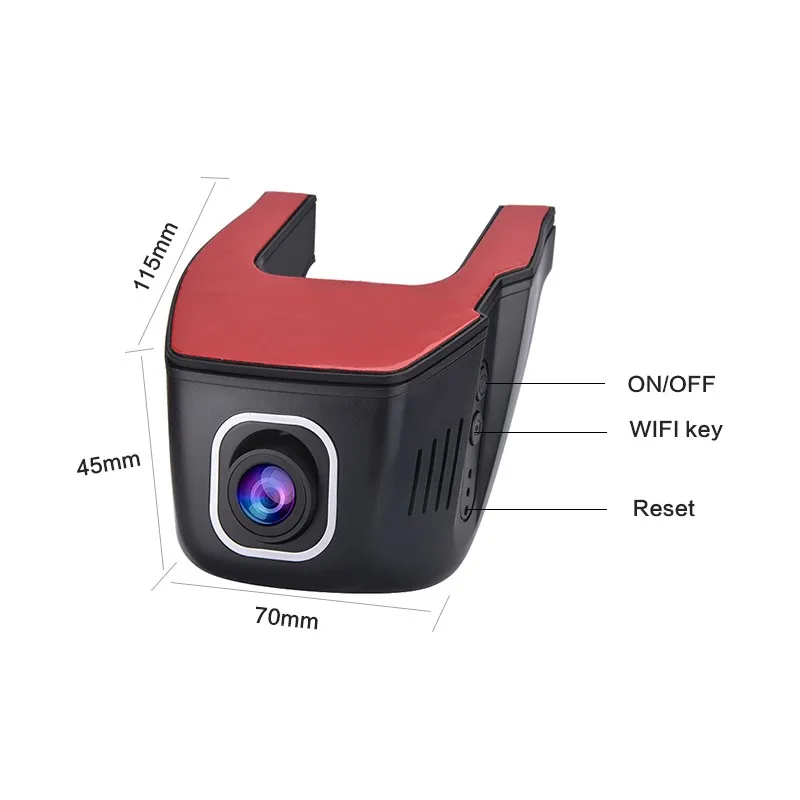 Скрытая автомобиля тире Камера DVR Wi-Fi Dash Cam 1080P Full HD спереди автомобиля Камера Регистраторы авто видео регистратор с 8/16/32 Гб TF карты