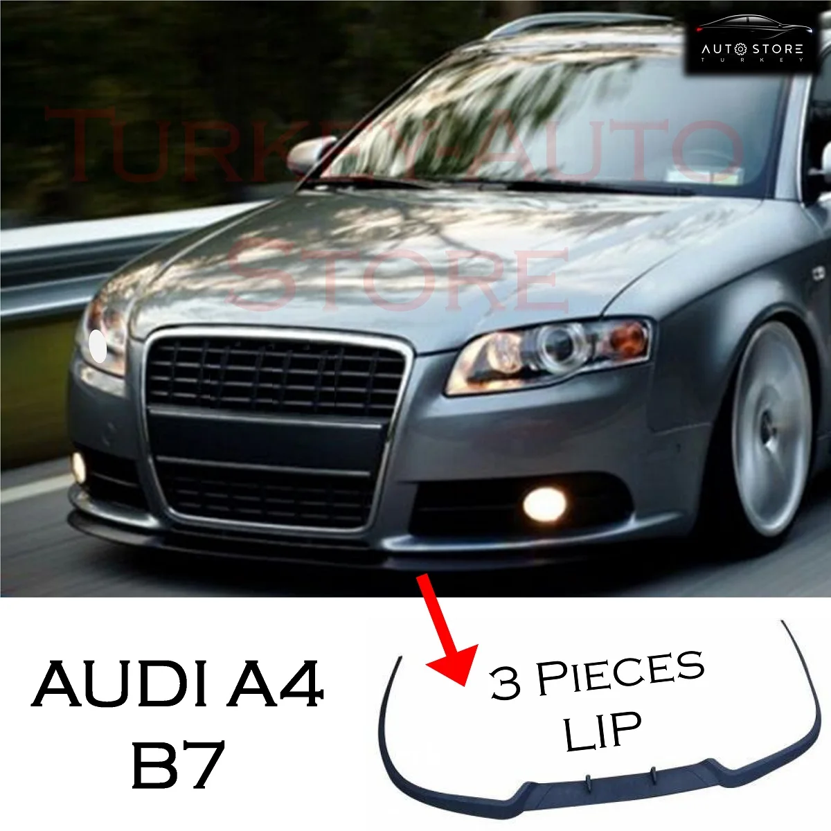 For Audi A4 B7 S4 RS4 FR Bumpe	