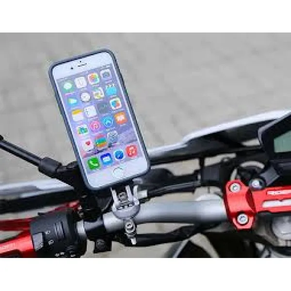 Phone holder for motorcycle X-Guard Zinc Alloys Mirror Mount Matt(Silver