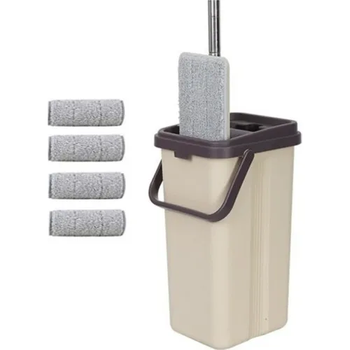 Плоская выдавливаемая швабра и ведро бесплатно отжимает руки чистящая Швабра