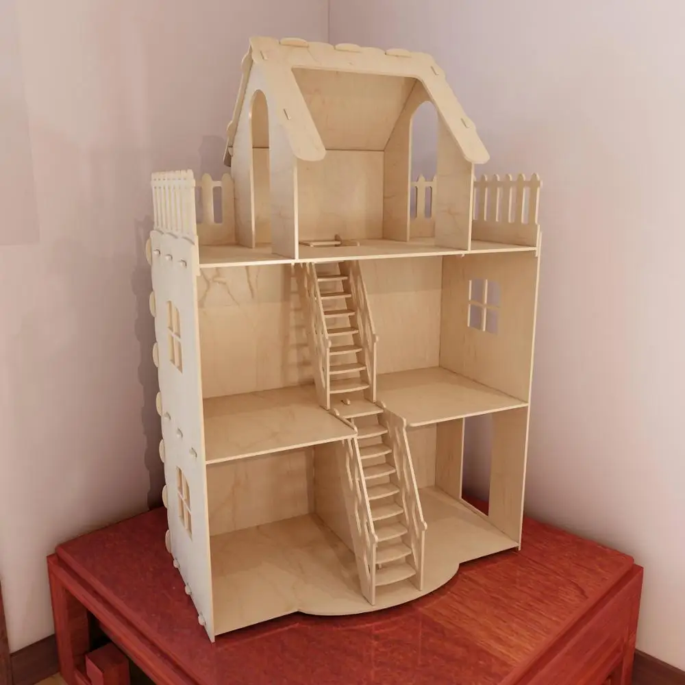 Кукольный домик v2.векторный проект для фрезерного станка с ЧПУ и лазерной машины.