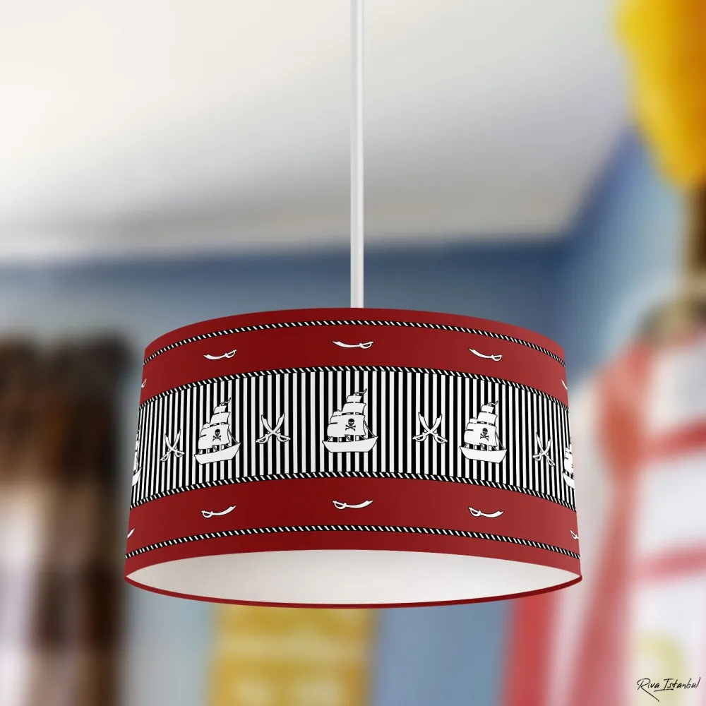 

Pirate Boy Printing Patterned Kids Baby Room Bedroom Light Pendant Lamp Chandelier