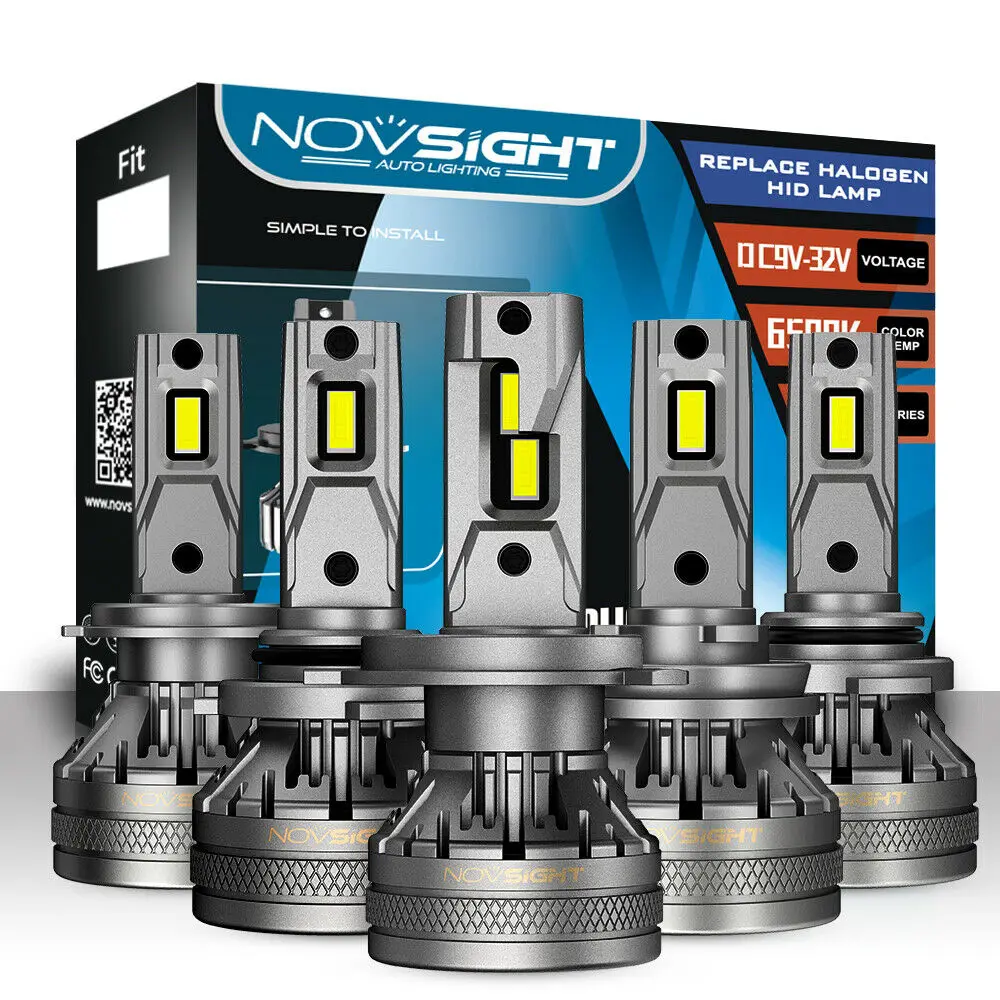 NOVSIGHT 120W 22000LM Автомобильный светодиодный головной светильник для автомобилей H1 H4