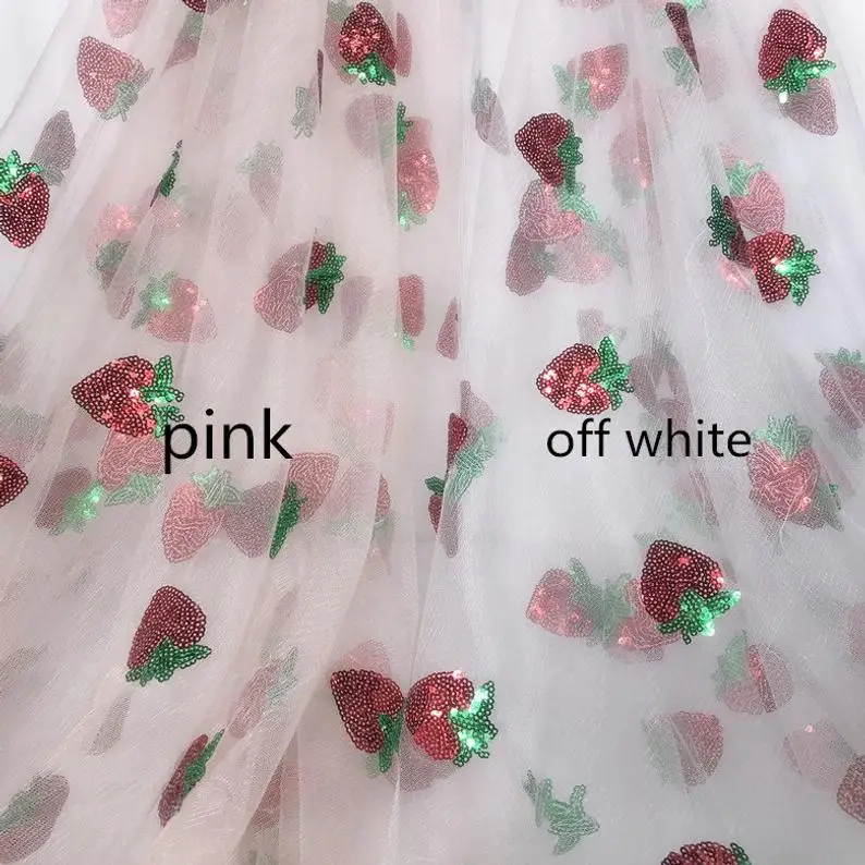 Мягкий прозрачный с блестками вышивкой в виде ягод клубники теплые штаны