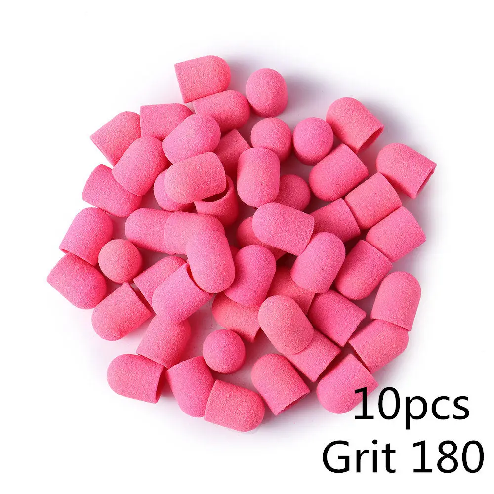 10pcs BNG 10/20 штук 13*19 шлифовальный блок Кепки для профессионального педикюра, инструмент для ухода за ногами фиолетового и зеленого цветов, шлифовальной ленты, Электрический Фрезер для ногтей искусство 80/120/180 - Цвет: 10pcs