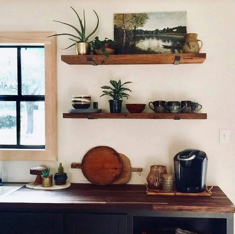 Кронштейн для поддержки полок L-образной формы из железа для декора полок в домашней кухне, офисе, баре или лофте. Комплект из 4 штук.