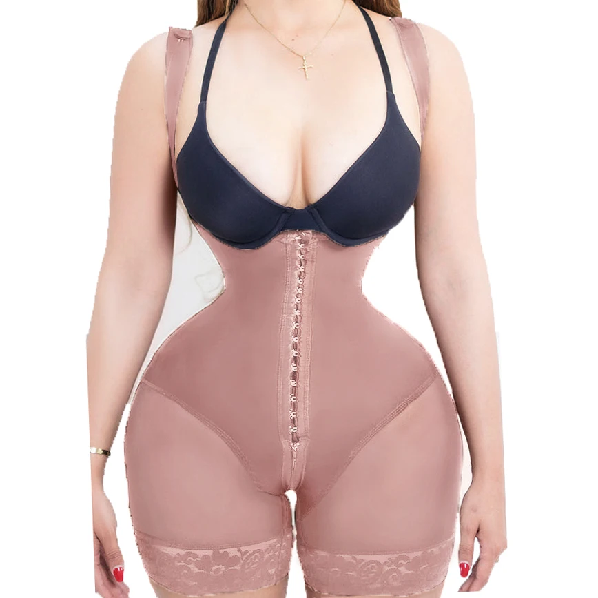Fajas Colombiana Hourglass Girdle Open Bust Bodysuit Bbl Butt Lifter Waist Trainer Corset Skims Shapewear Adjustable Row Hooks