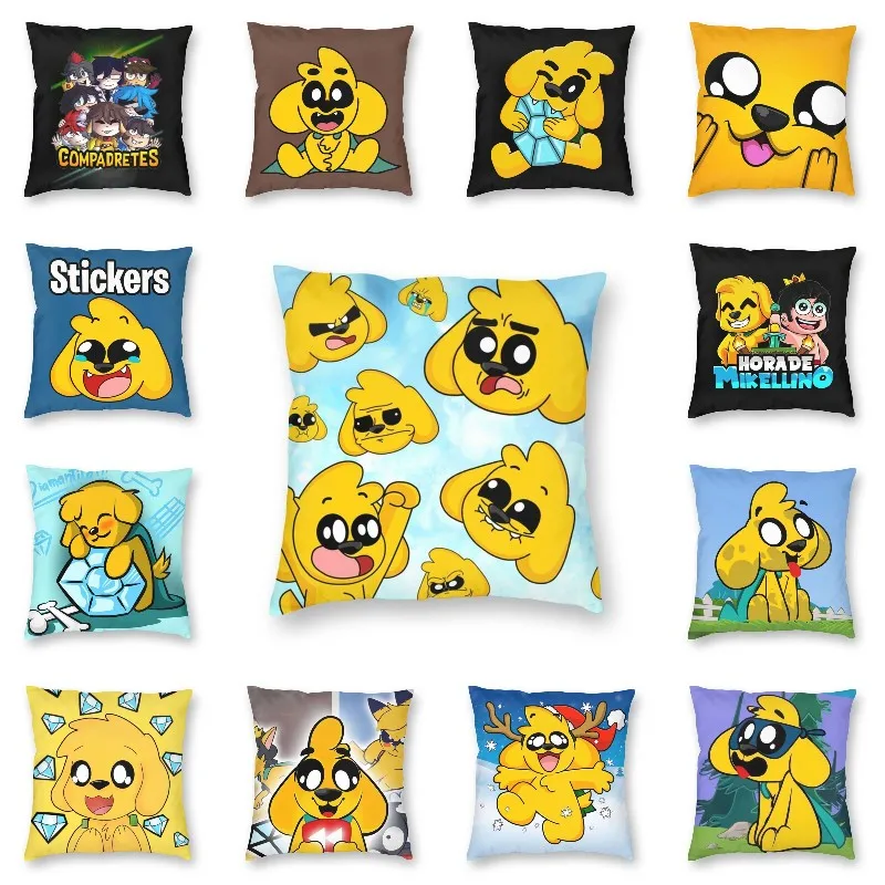 

Soft Mikecrack Throw Pillow Case Home Decor Square Animated Cartoon Character Cushion Cover 45x45cm Pillowcover for Living Room