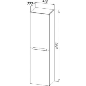 Пенал BelBagno Etna 40x150 правый rovere moro (ETNA-1500-2A-SC-RW-P-R) | Обустройство дома