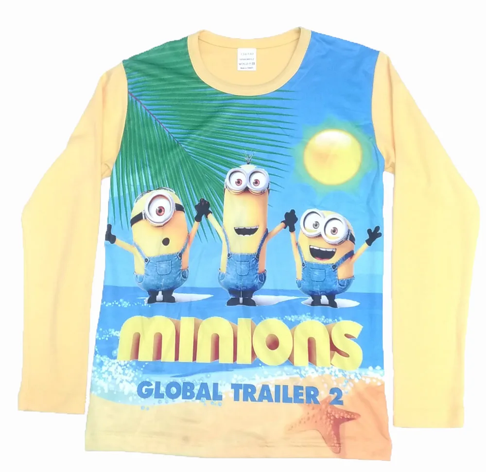 Детская желтая футболка с длинным рукавом и цифровым принтом 430310461|Тройники| |