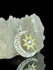 Ожерелье из серебра 925 пробы с цирконием и луной, Луной и солнцем