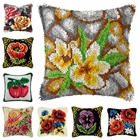 Мультфильм Knooppakket smyрнк защелка крючок наборы Кнопка Симпатичные цветочные подушки вышивка коврики Klink Haak Kussen лёгкий подарок DIY Ручная работа