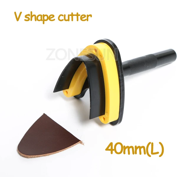 width 40mm ZONESUN DIY кожа обрезчик углов Наборы ручной пояс круглой огранки Удар ремня круглый Форма инструменты Угловой радиус 5/10/20 мм кожи филе - Цвет: width 40mm