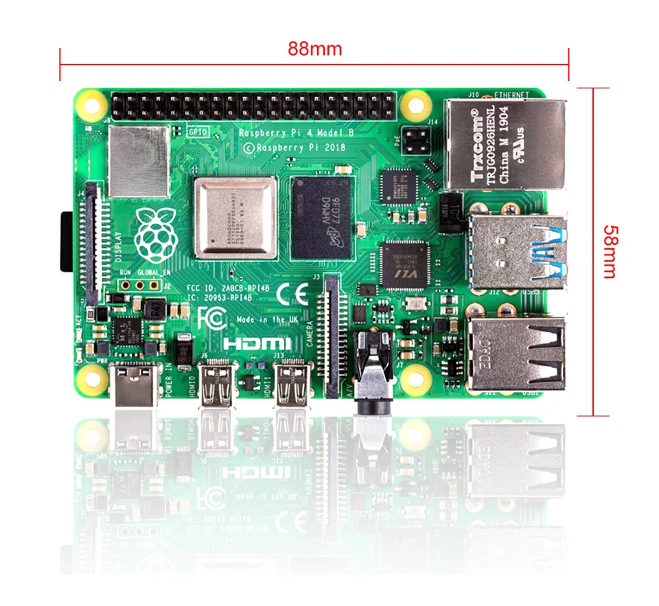 Последние Raspberry Pi 4 Модель B LPDDR4 2G/4G Quad-core Cortex-A72(ARM v8) 64-бит 1,5 Ghz Dual core 4K HDMI Выход Мощность чем 3B