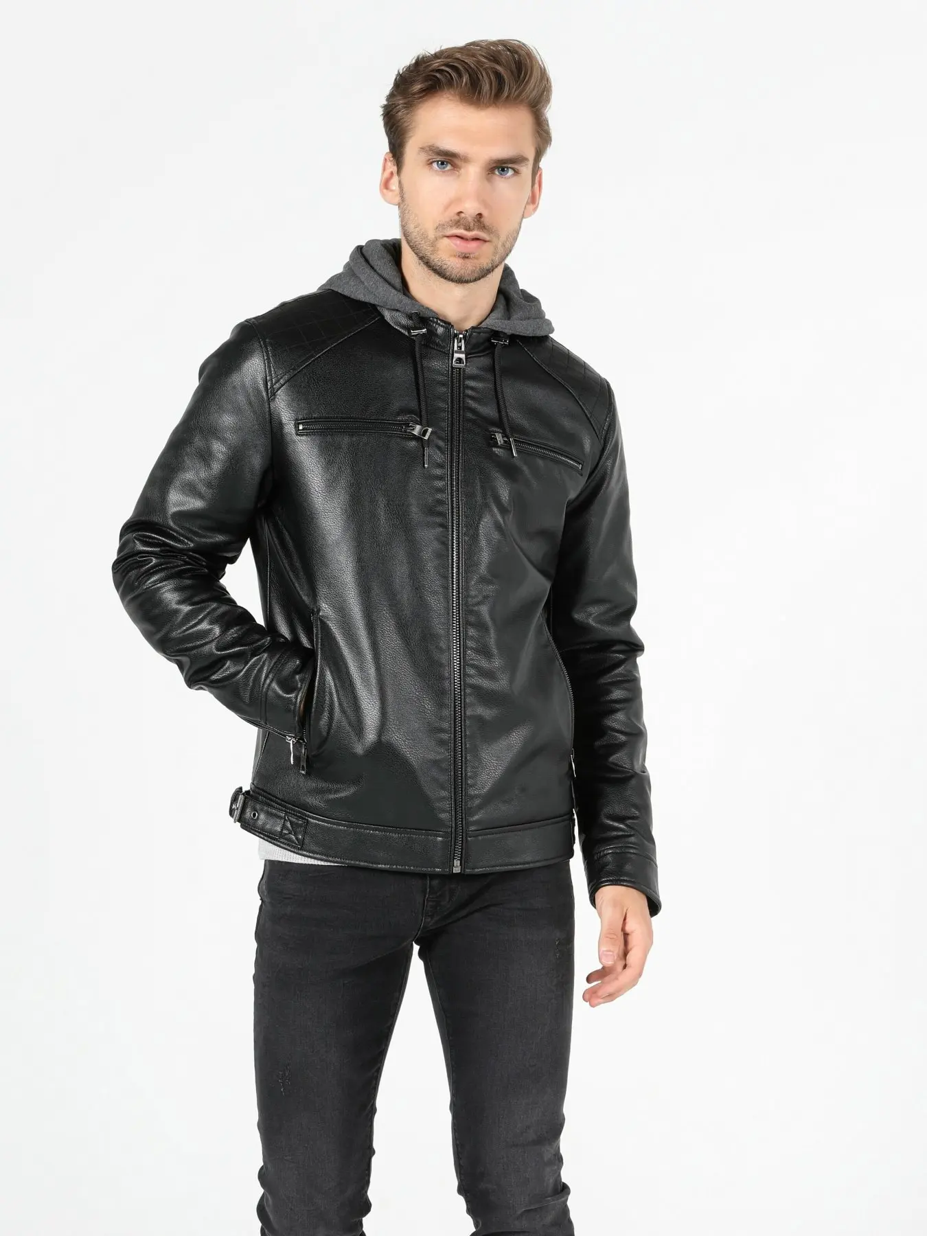 

Men Pu Jacket CL1049953