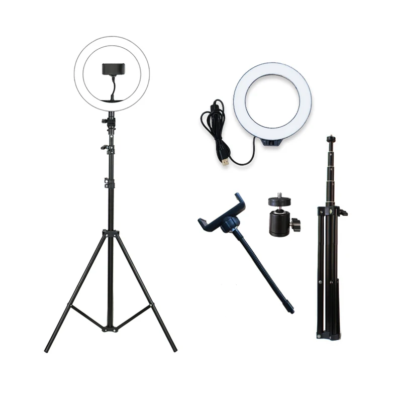 LED touch ring lamp 45 cm with 210 tripod | Bulbs &amp Tubes