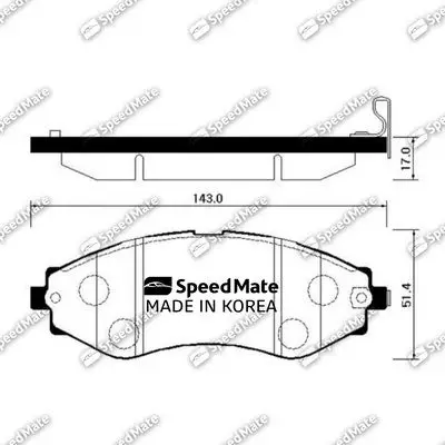 Колодки CHEVROLET REZZO (U100) SPEEDMATE SM-BPG010 | Автомобили и мотоциклы