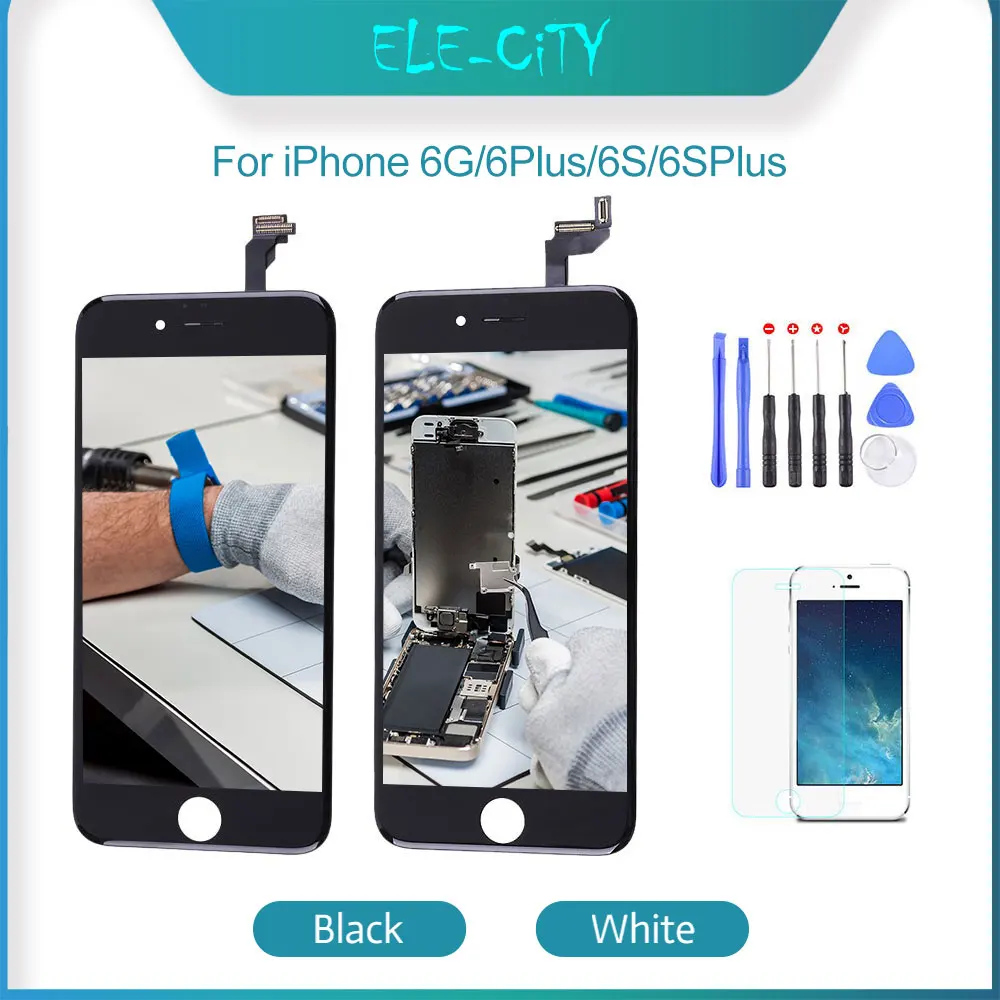 

Сенсорный ЖК-экран для iPhone 6, 6 Plus, 6S, 6S Plus, белый и черный