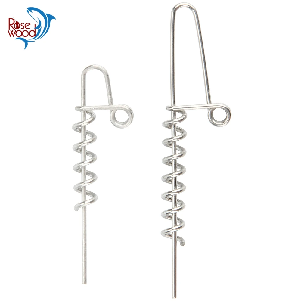 RoseWood 20pcs/Lot 45mm 60mm Softbait Spiral Stingers Spring Lock Fish Coil Soft Bait Connector for Jigging Lure | Спорт и