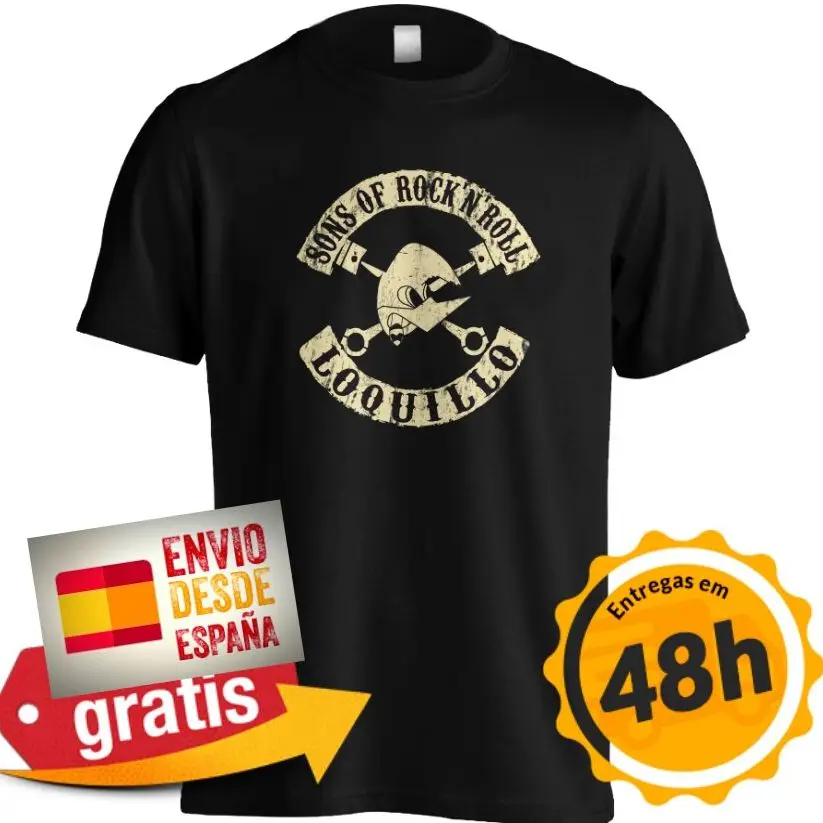 Футболка LOQUILLO на заказ виниловый логотип изношенный эффект группы жесткий рок