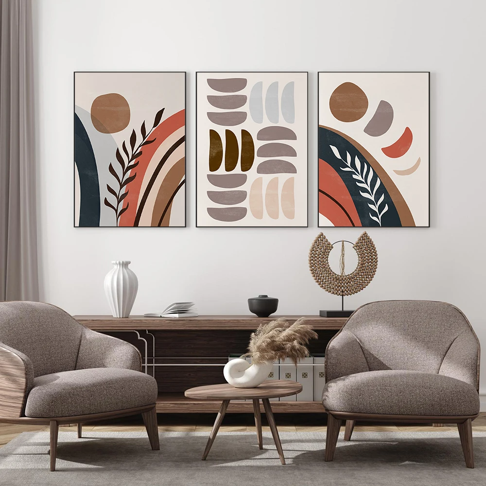 

Rainbow Set Poster Bundle Botanical Canvas Painting Boho Abstract Art Print Vintage Wall Picture For Living Room Home Decor