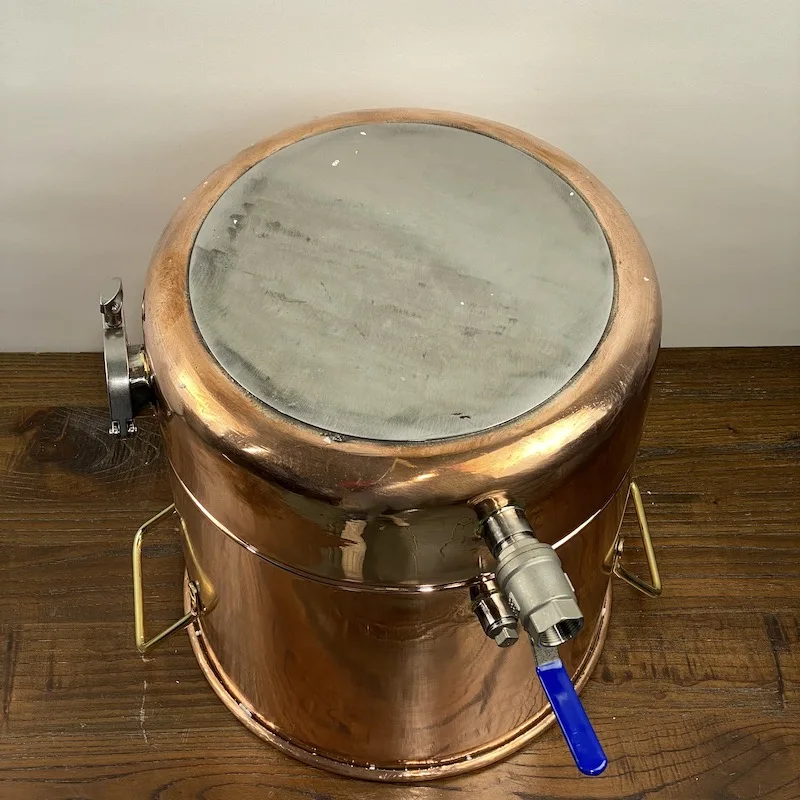 Новинка 2021 горшок из чистой меди 55 л бойлер резервуар с дистилляцией крышки