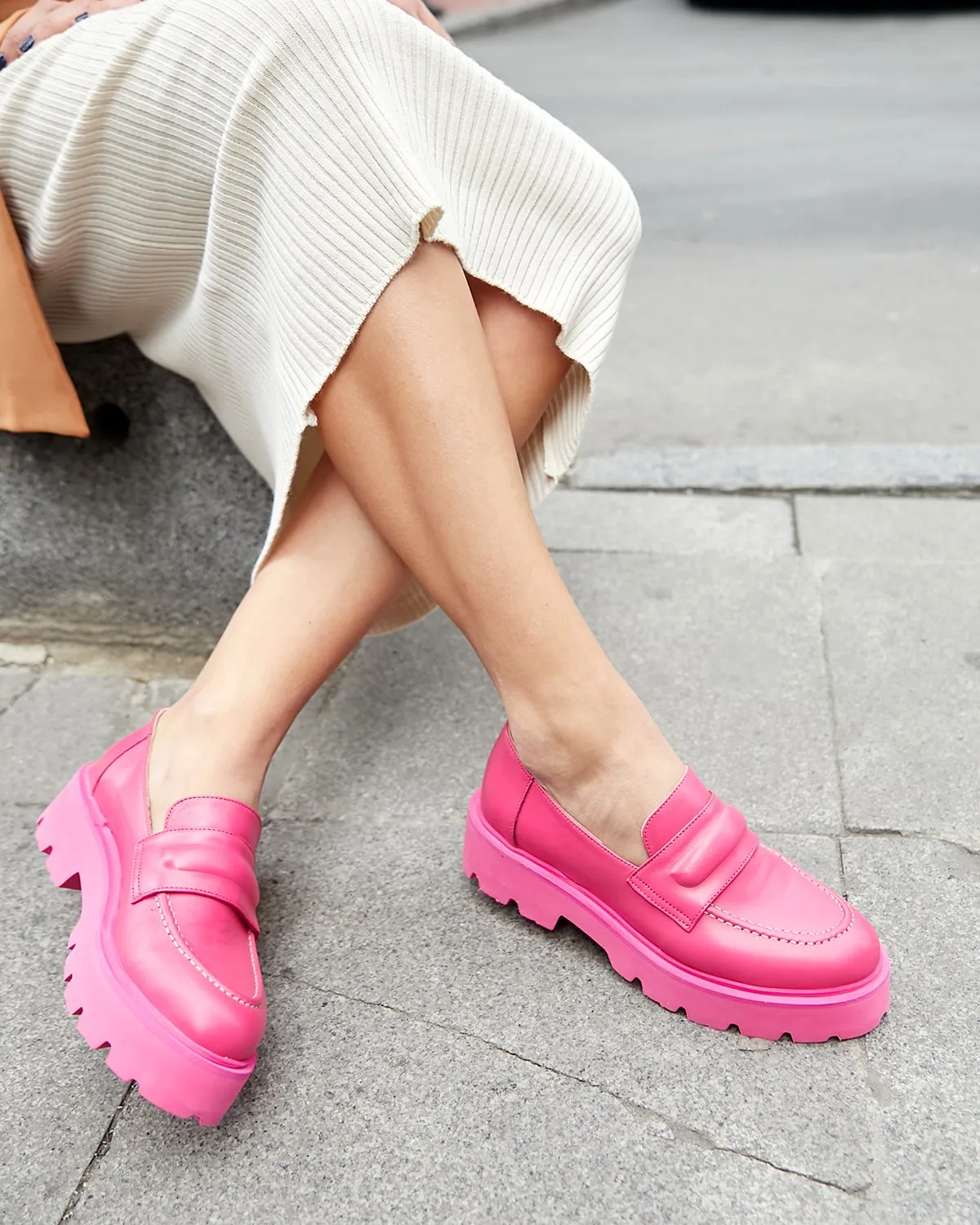 Женские лоферы из натуральной кожи puрол весенние туфли на плоской светильник кой