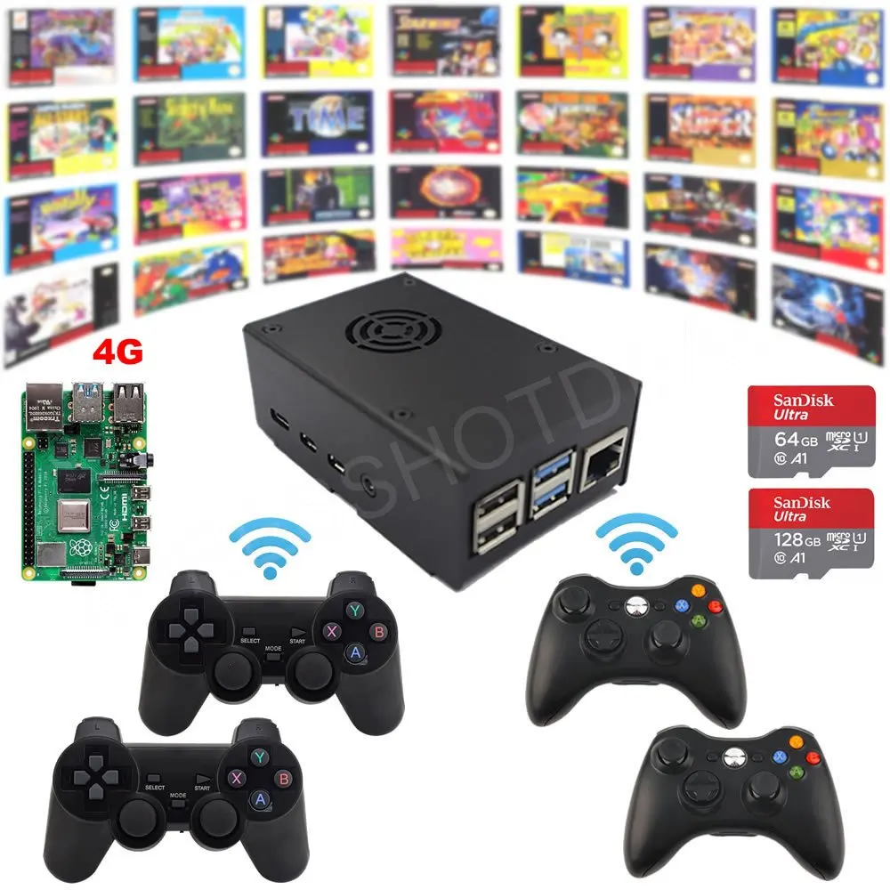 Raspberry Pi 4 Model B 4G Game Kit Wireless Retro Console Fully Loaded Assembled Plug&ampPlay | Компьютеры и офис