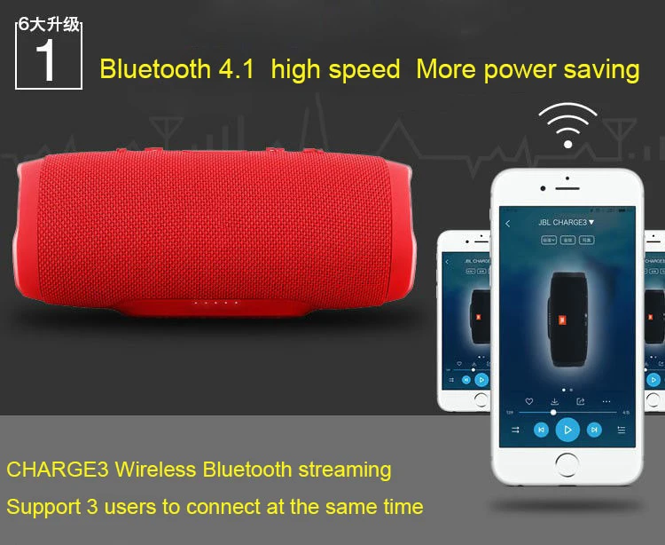 Портативная беспроводная Bluetooth-колонка Charge 3 с динамиками высокоточный бас-звук