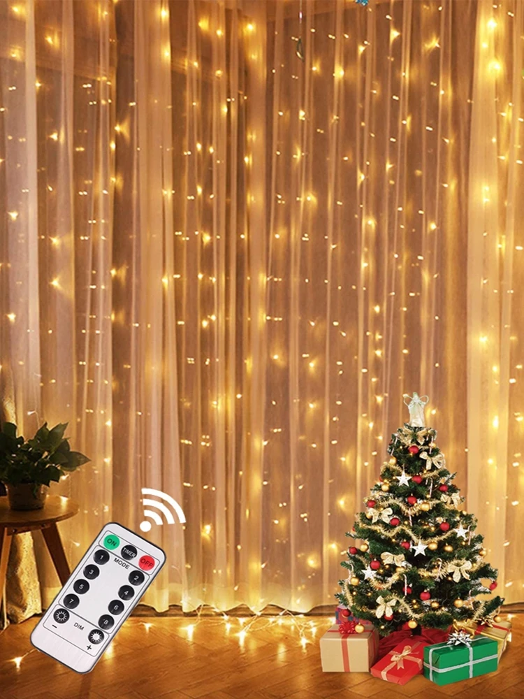 USB Festoon String Light Fairy Garland Curtain Light Christmas Light Christmas Decor For Home Holiday Decorative New Year Lamp