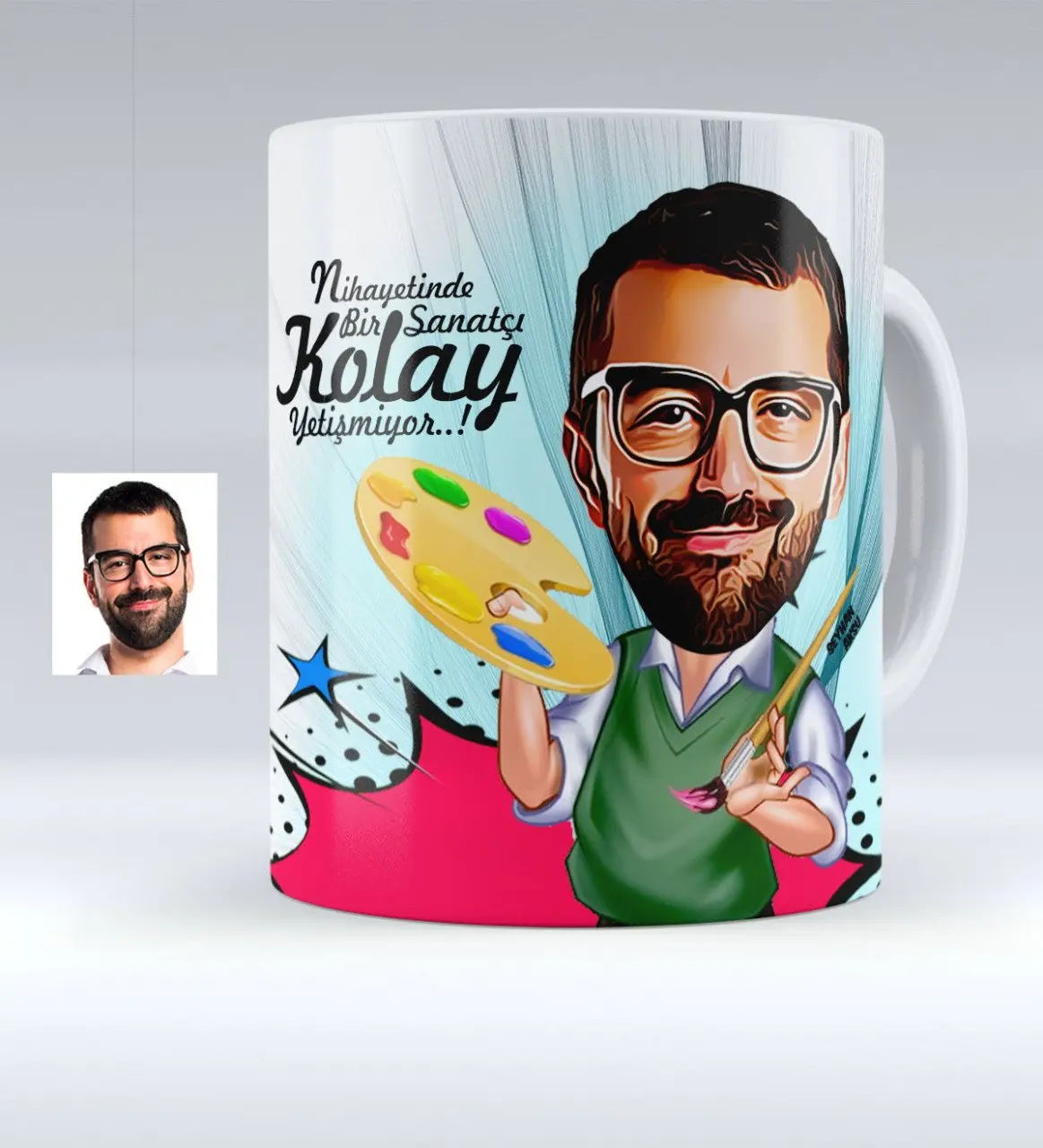 

Personalized Mr Painter Caricature Of White Mug cup-1