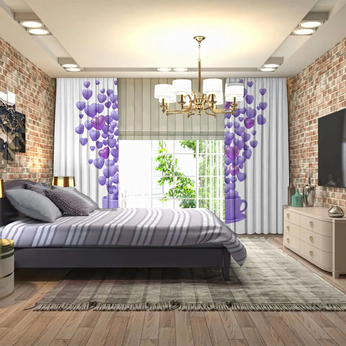 Занавеска кофейная чашка любовь маленьких плавающих сердец романтическая Милая