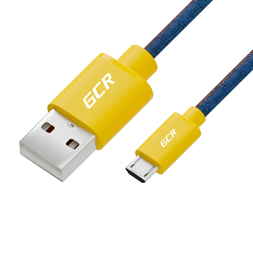 GCR Кабель Micro USB 3A для быстрой зарядки QuickCharge микро юсб шнур телефона на Android Samsung