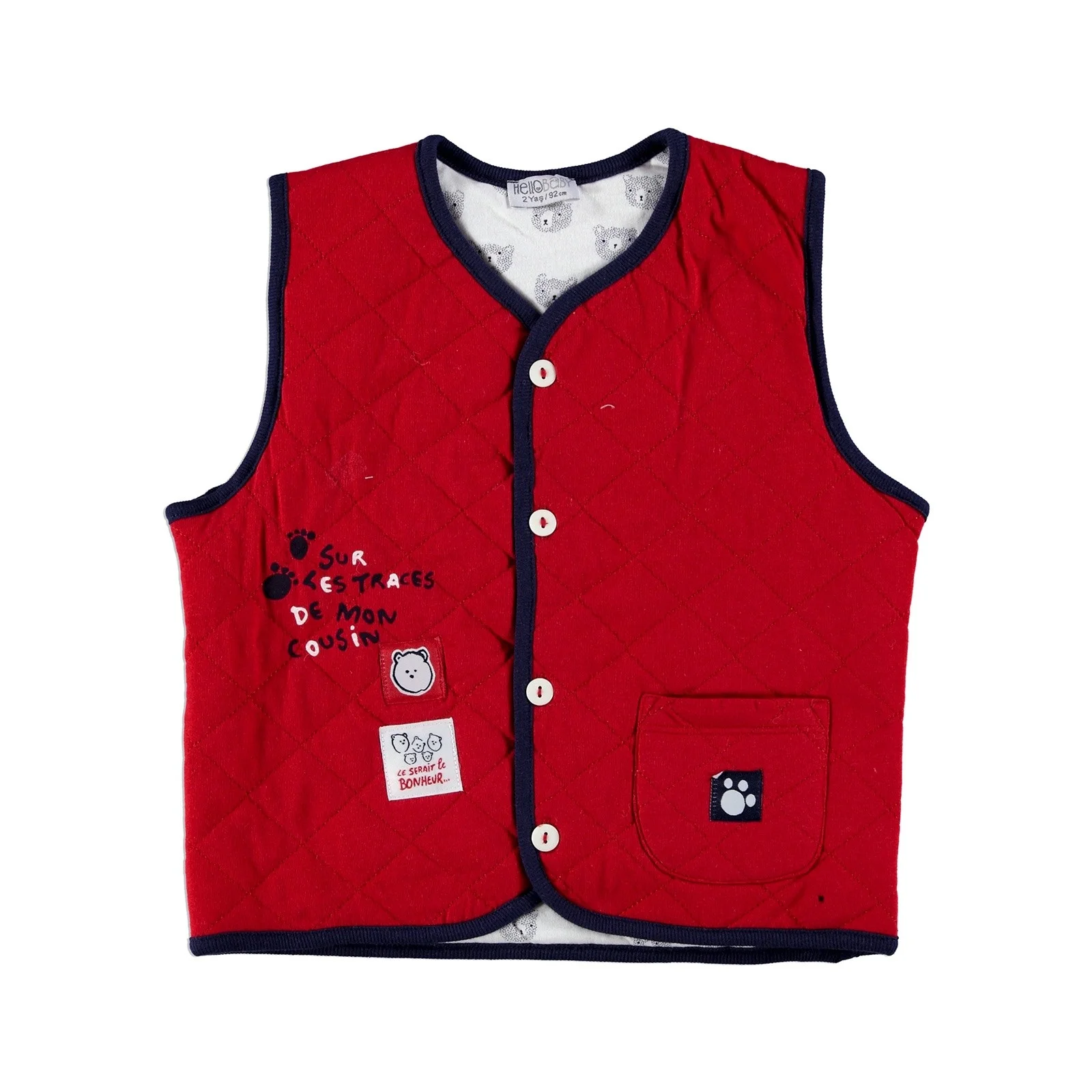 Ebebek HelloBaby детский жилет с плюшевым мишкой| |