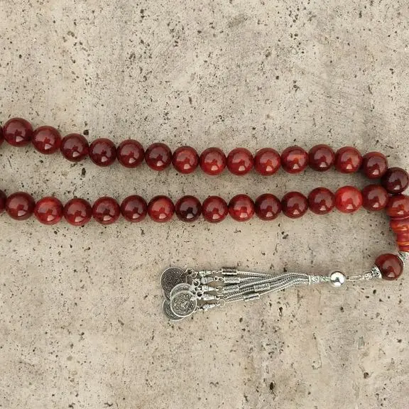 

Ottoman Faturan German Amber Sandalous Misbaha Prayer Beads Islamic Gift Tasbih Tasbeeh Tasbeh Rosary Tasbih # 23B