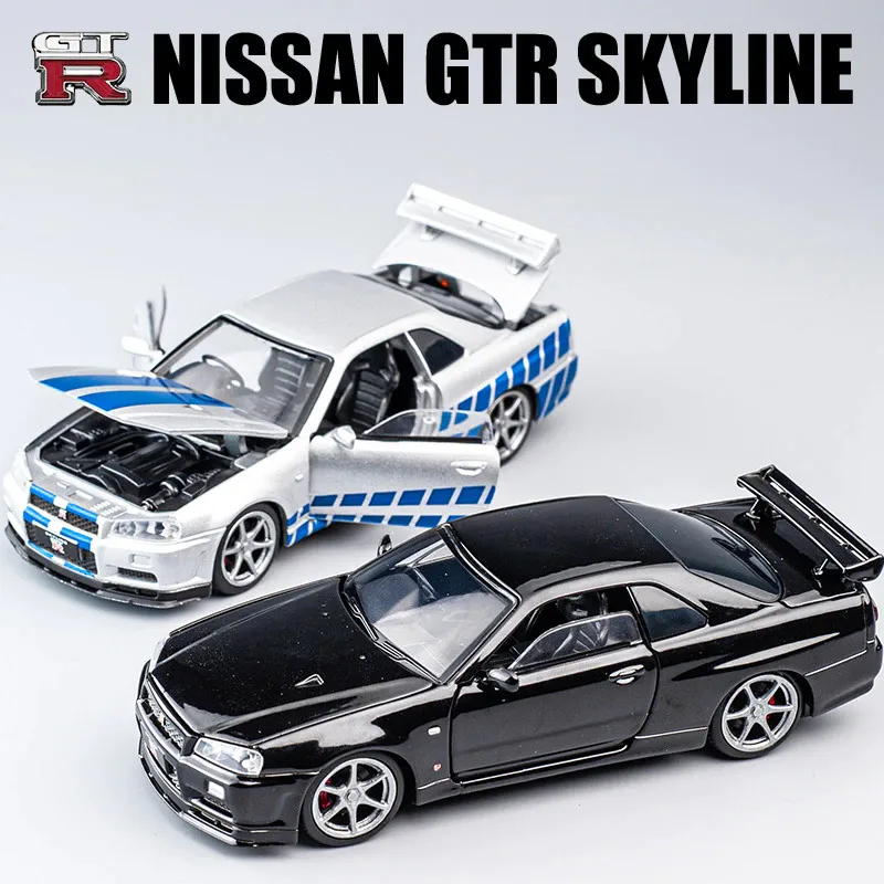 

JACKIEKIM 1/32 Nisasn Skyline GT-R R34 Die Cast Model Car Collection Limited