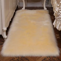 17 colors pink faux sheepskin chair cover plain fluffy area carpet washable carpet warm wool carpet